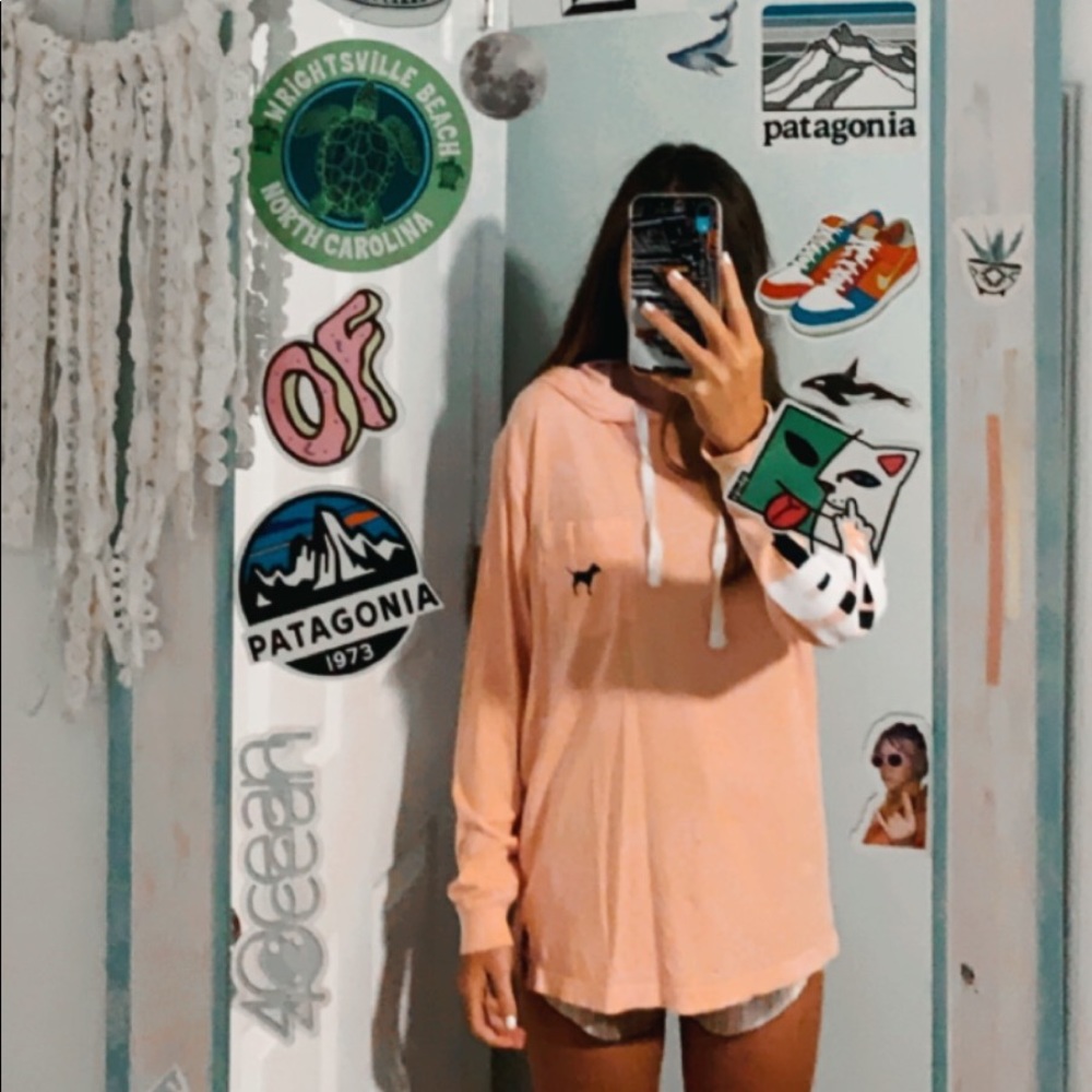 long sleeved hooded shirt